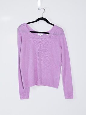 Vince Women's 100% Cashmere Knit Stretch Crew Neck Pullover Long Sleeve Sweater